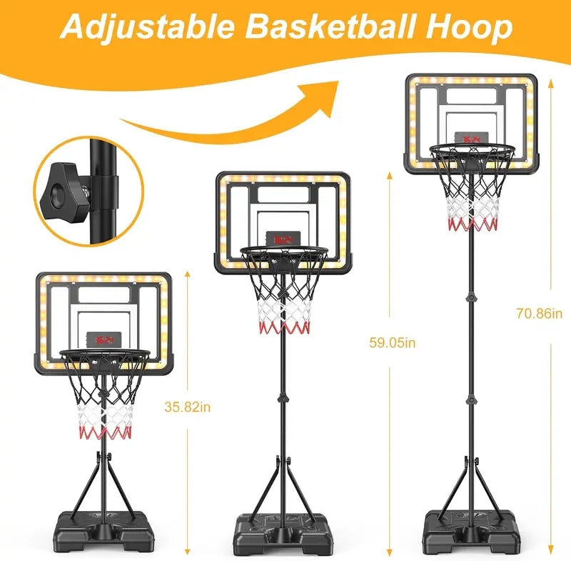 🎉2026 HOT SALE 50% OFF🎉15K+ SOLD!🔥Children's adjustable height indoor and outdoor basketball hoop🏀