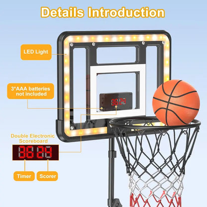 🎉2026 HOT SALE 50% OFF🎉15K+ SOLD!🔥Children's adjustable height indoor and outdoor basketball hoop🏀
