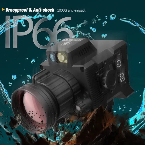 Thermal Imaging Scope | 4 Pseudo-Color Infrared WIFI Shockproof Hunting Clip-on Thermal