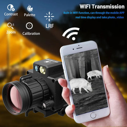 Thermal Imaging Scope | 4 Pseudo-Color Infrared WIFI Shockproof Hunting Clip-on Thermal